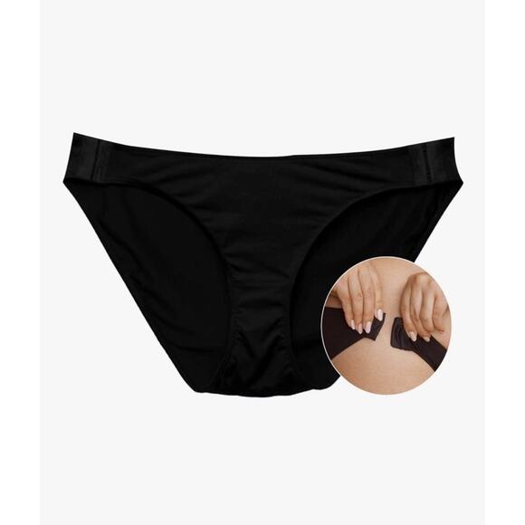 Slick Chicks Brief Panty Side-Fastening Adaptive Size Medium 2 Pack Black White - Picture 2 of 8